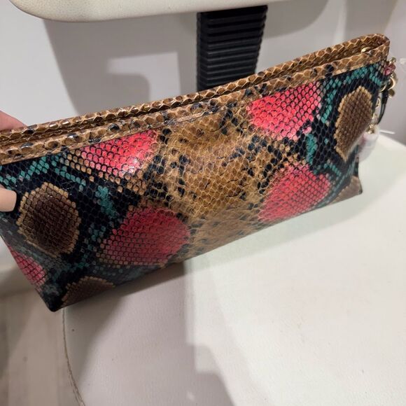 Brahmin Brown and Pink Patterned Clutch - Picture 3 of 3